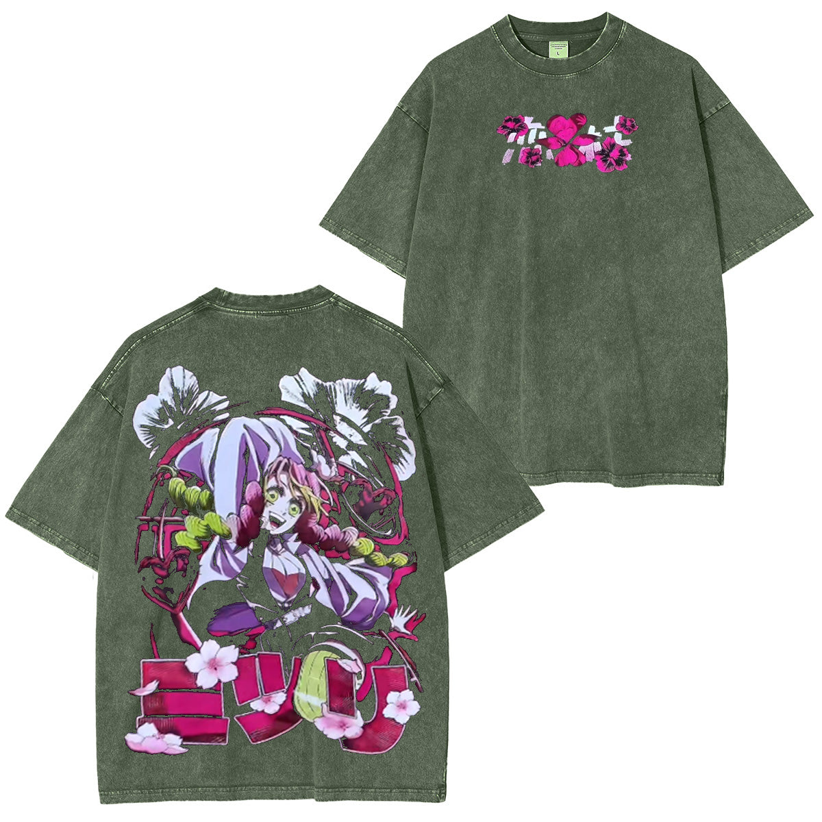 Mitsuri Kanroji Demon Slayer Washed T-shirt/Crewneck/Hoodie