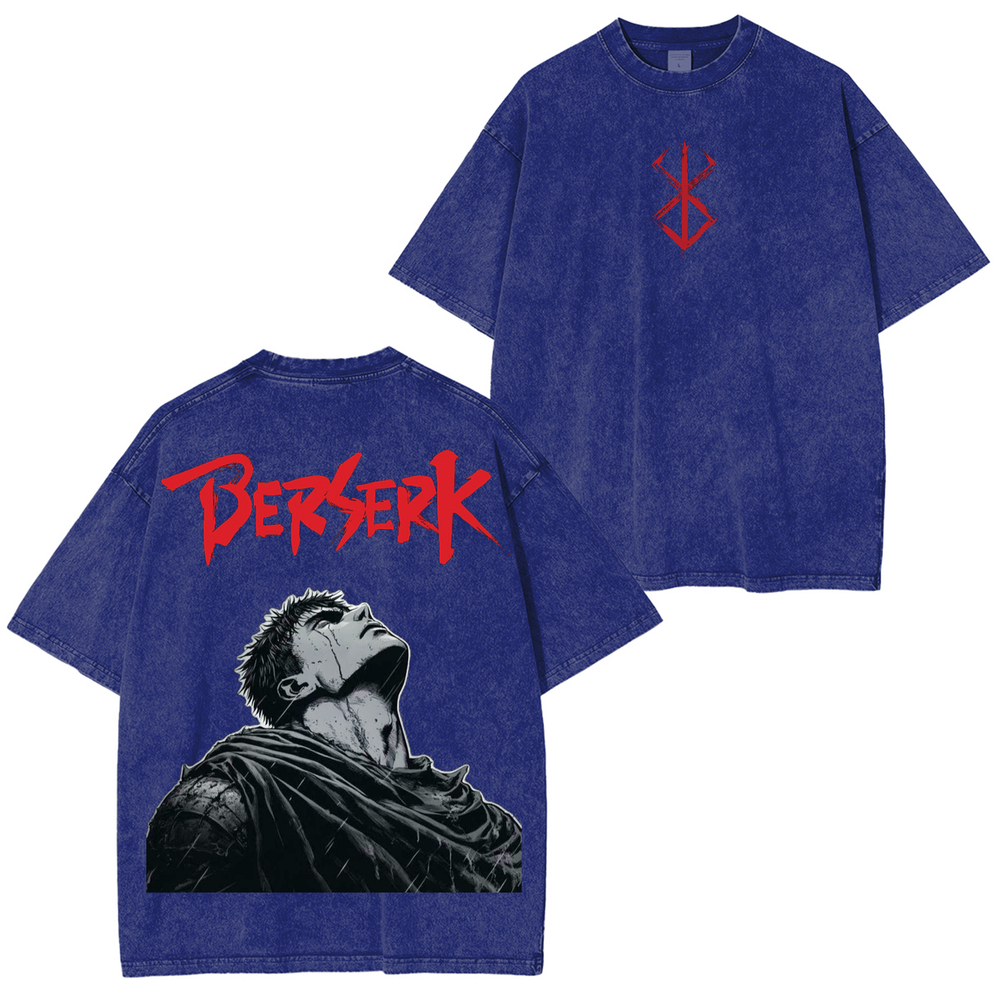 Guts Berserk Anime Polera Lavada
