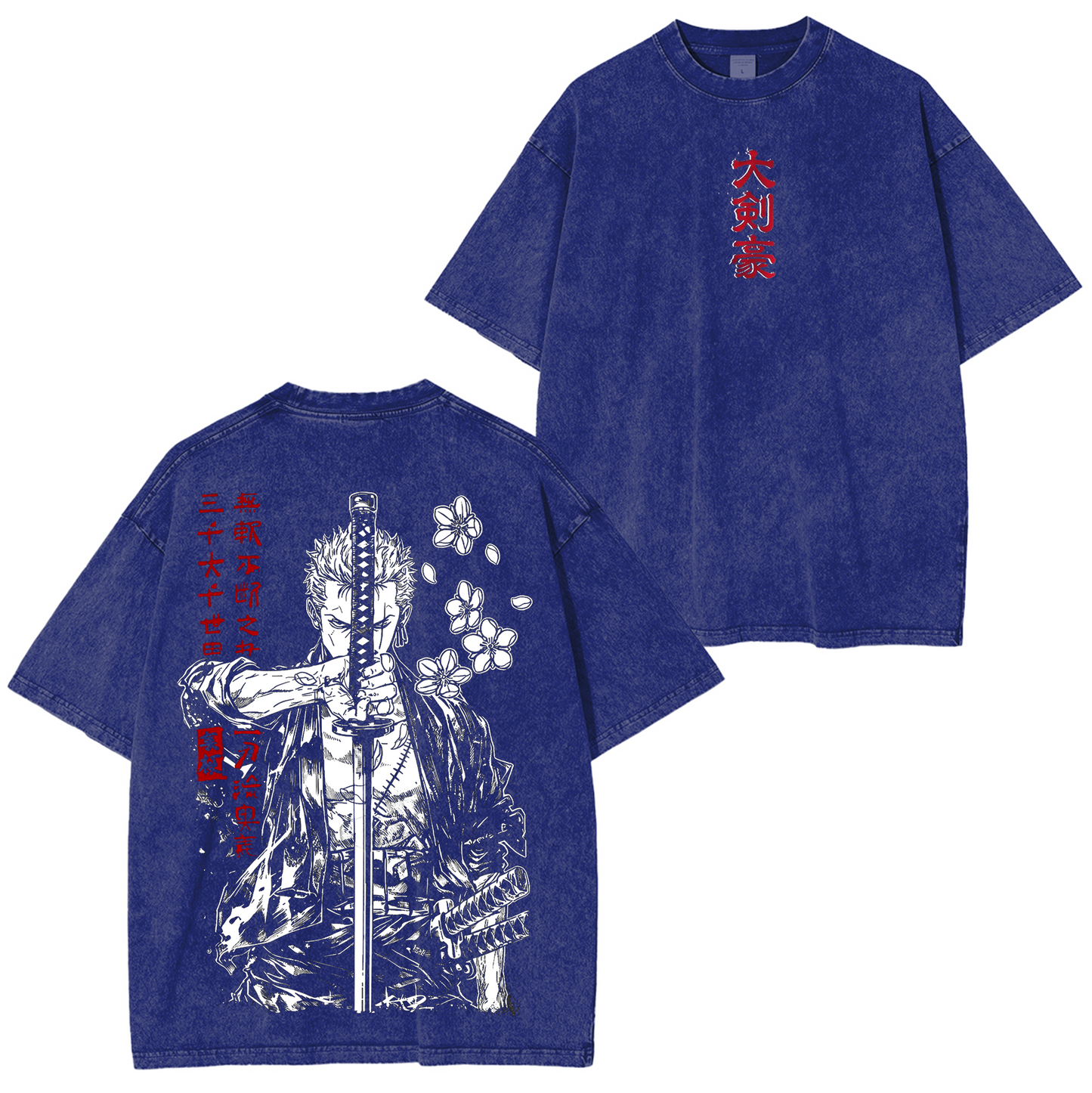 Zoro,One Piece Anime Polera Lavada