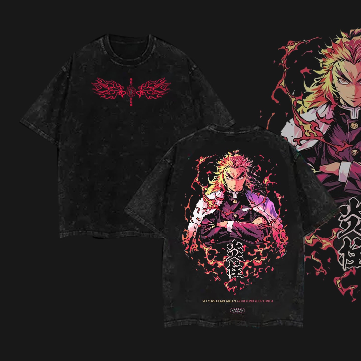 Hashira Demon Slayer Polera – Rengoku, Giyu, Tengen, Obanai, Gyomei, Mitsuri Oversize Lavada Vintage