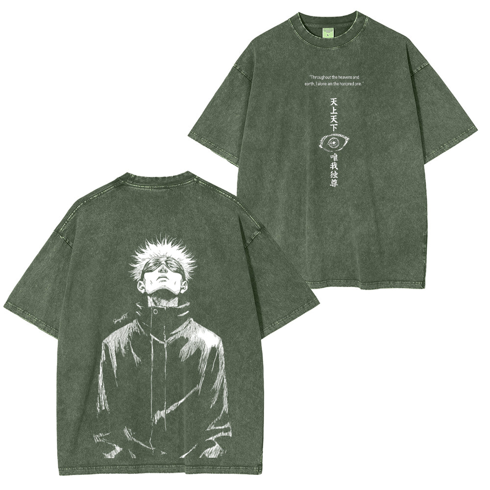 Gojou Satoru Jujutsu Kaisen Anime Acid Polera Unisex Lavada
