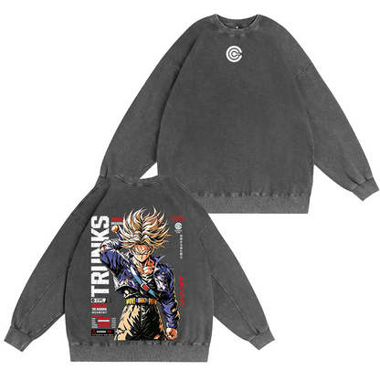 Future Trunks Dragon Ball Vintage Unisex Washed T-Shirt