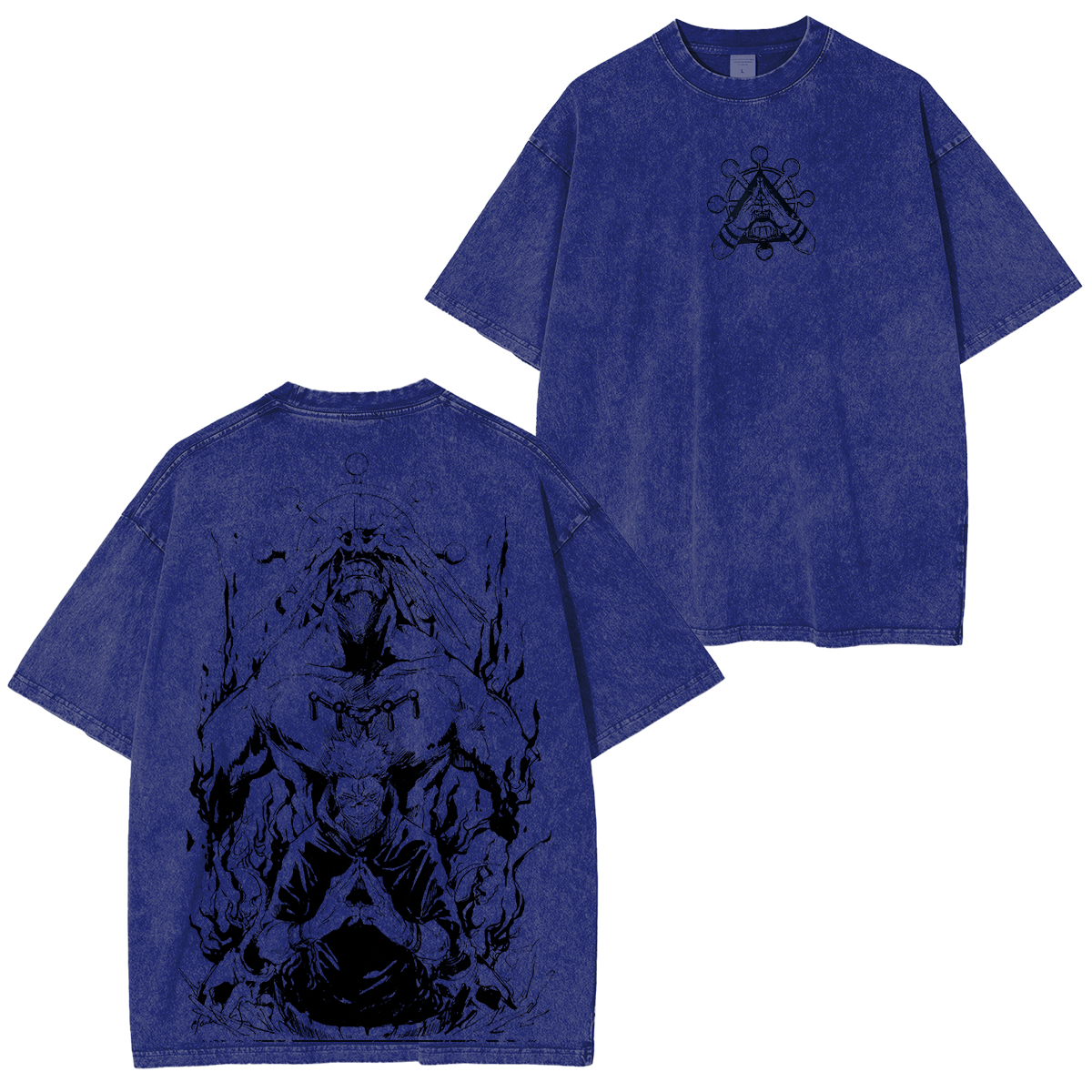 Sukuna & Mahoraga Vintage Washed Unisex Polera
