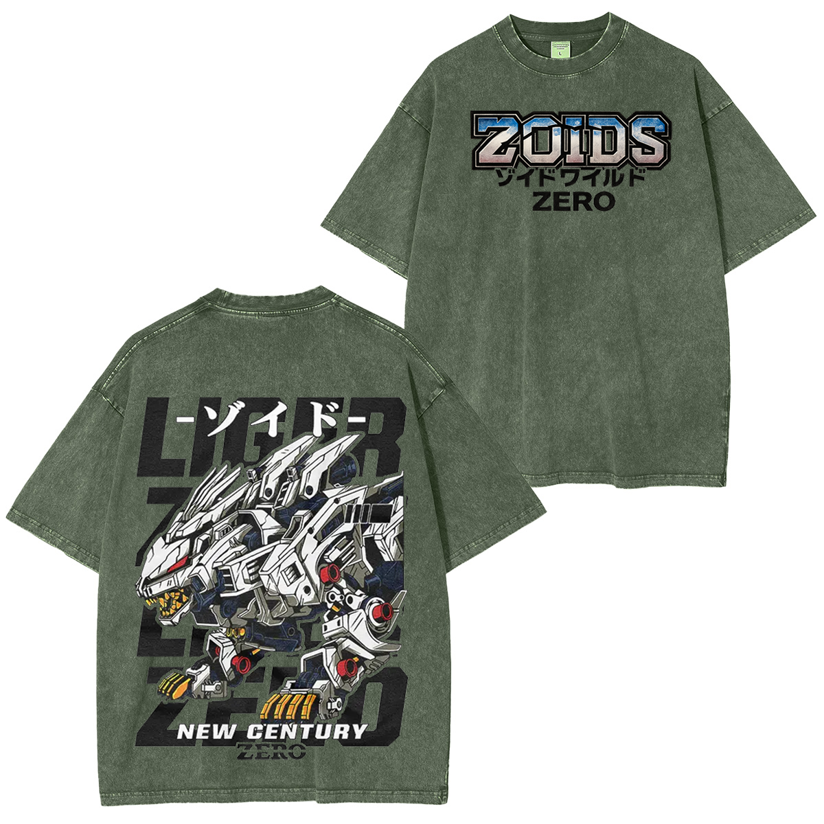 Liger Zero Zoids New Century Zero Streetwear Vintage Washed Unisex T-Shirt