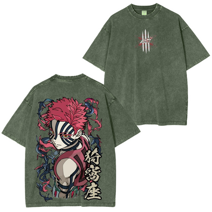 Akaza Demon Slayer Unisex Anime Polera