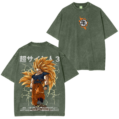Goku Super Saiyan 3 Vintage Polera Oversize
