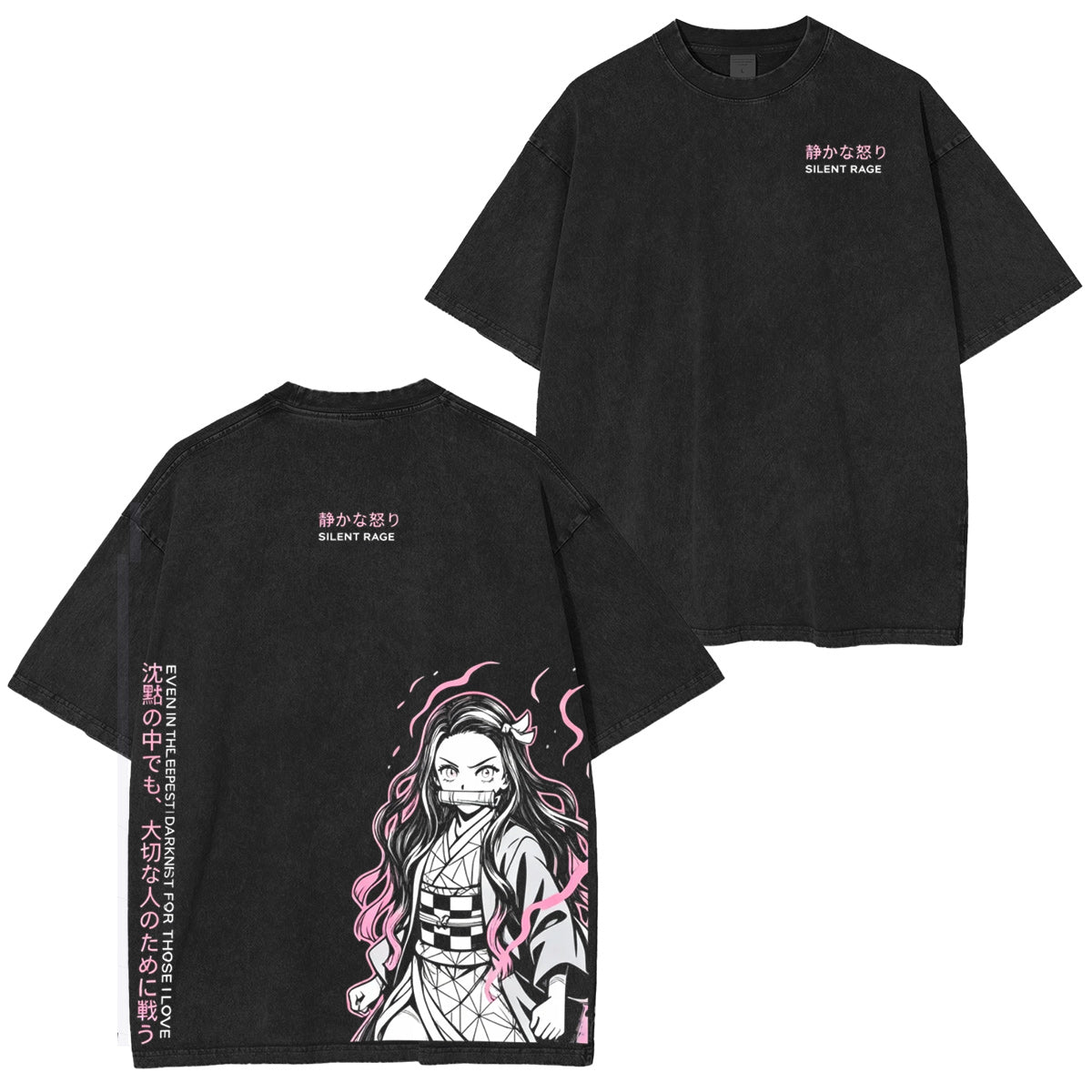 Nezuko Kamado Demon Slayer Vintage washed T-shirt/Crewneck/Hoodie