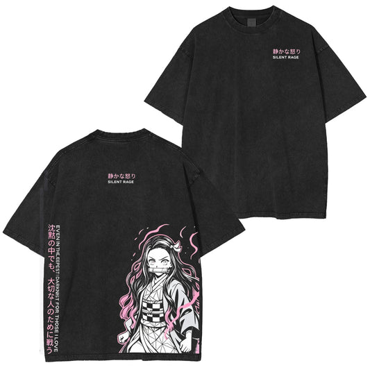 Nezuko Kamado Demon Slayer Vintage washed T-shirt/Crewneck/Hoodie