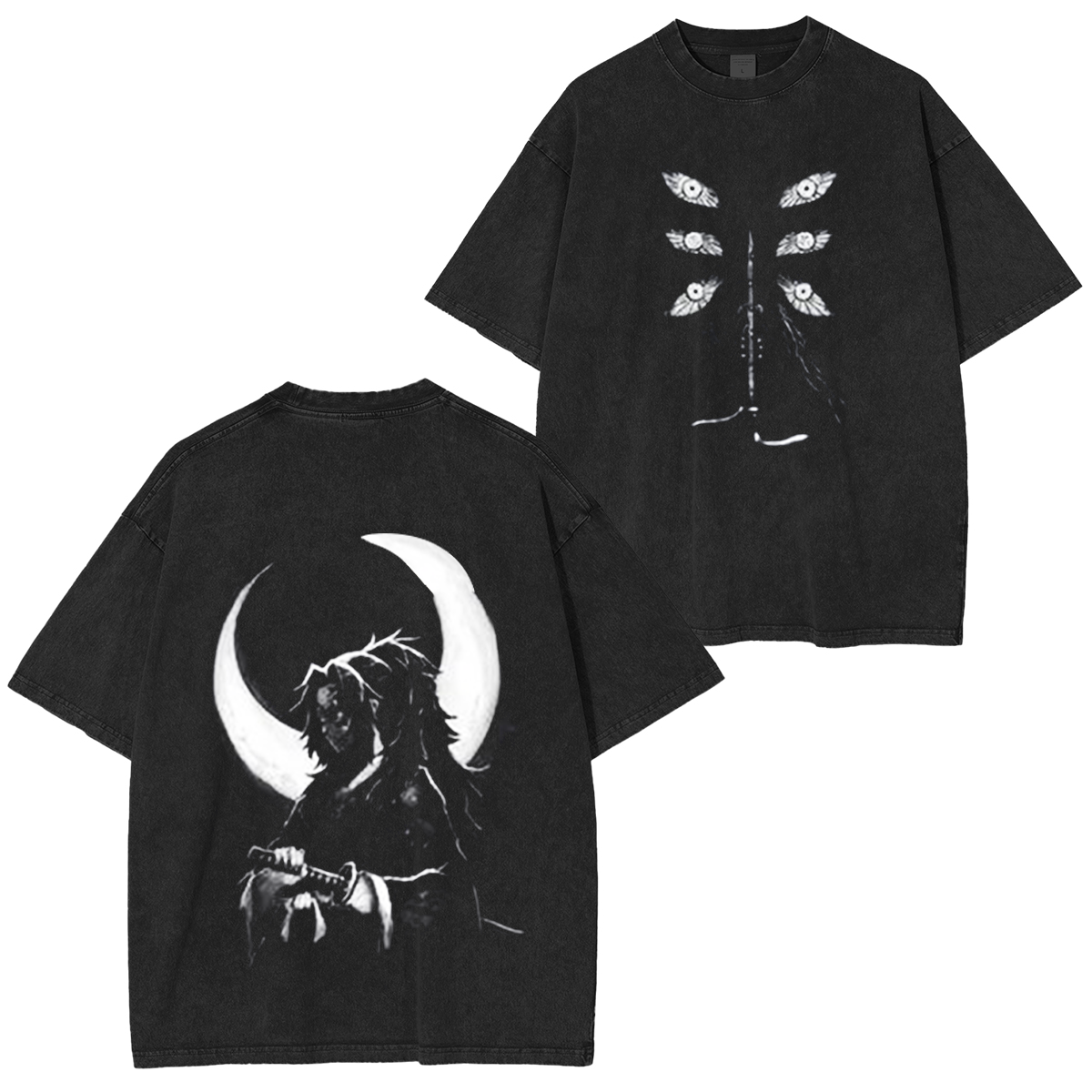 Kokushibo-Demon Slayer Vintage Washed T-shirt/Crewneck/Hoodie