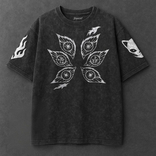 Demon Slayer: Kokushibo's Six Eyes Retro Anime Tee