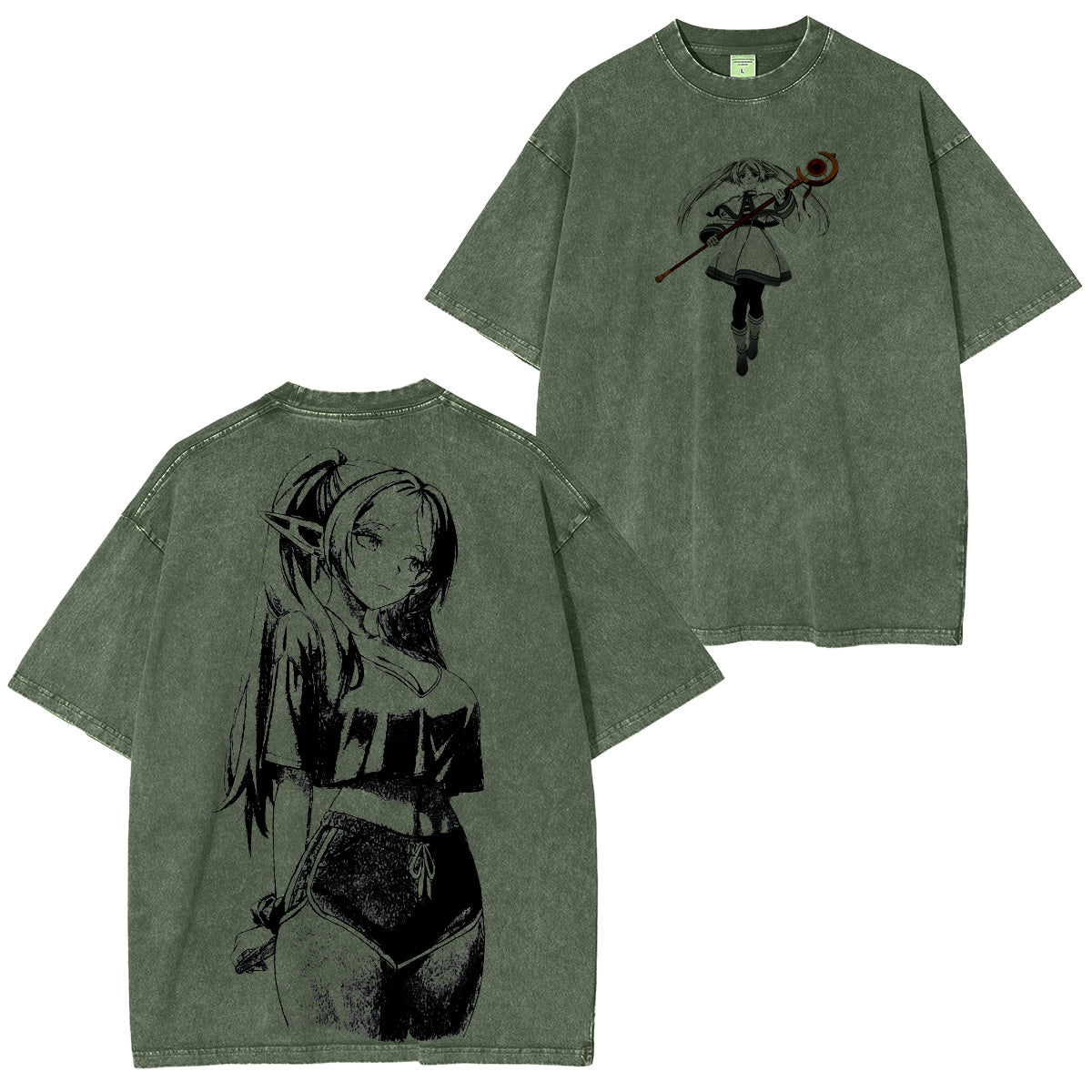 Frieren Beyond Journeys End Vintage washed T-shirt/Crewneck/Hoodie