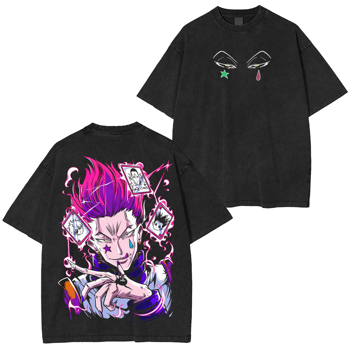 Hisoka, HUNTER X HUNTER Vintage Anime Polera Lavada