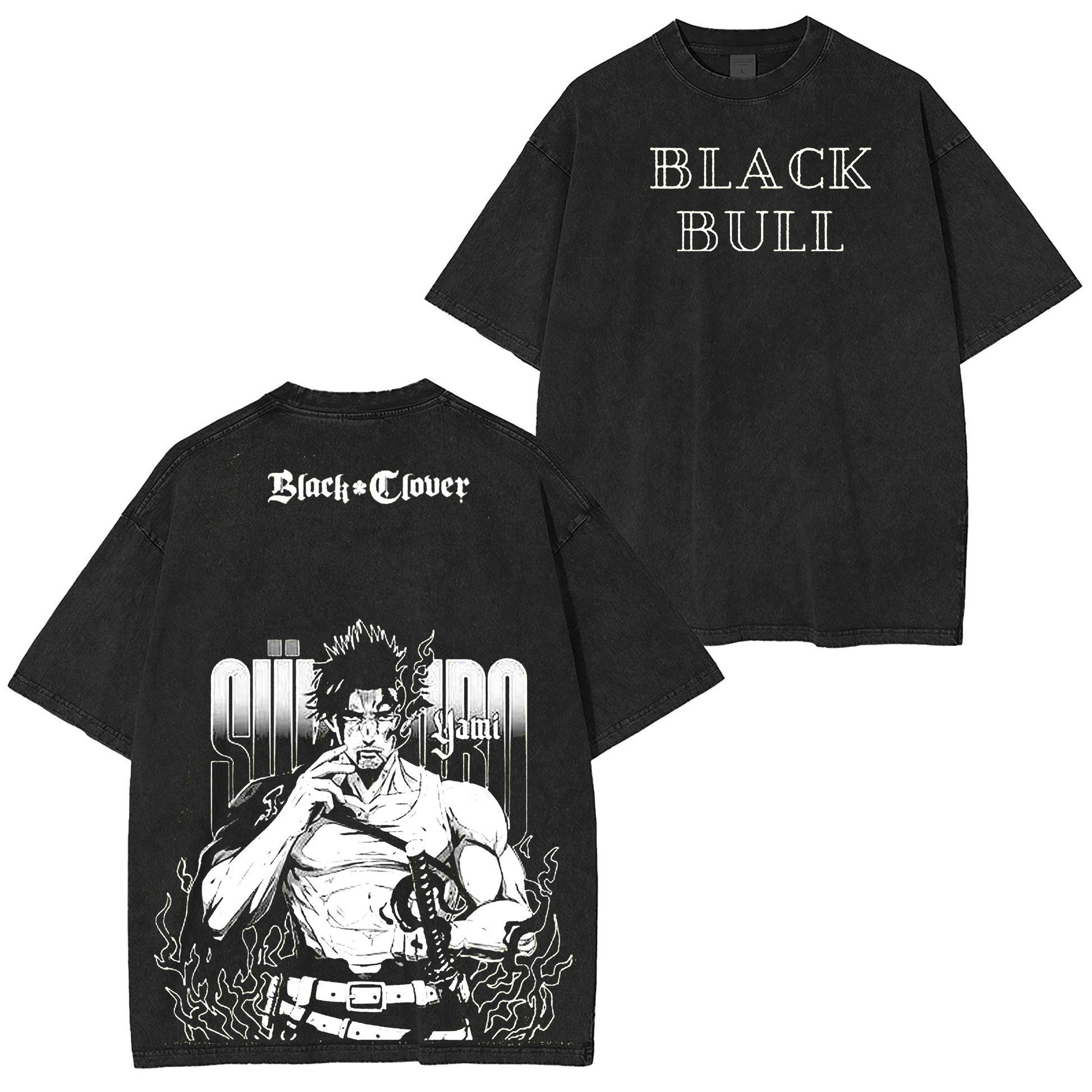 Yami Sukehiro Black Clover Anime Washed T-shirt/Crewneck/Hoodie