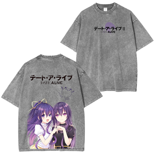 Date A Live Anime Vintage Washed T-shirt/Crewneck/Hoodie