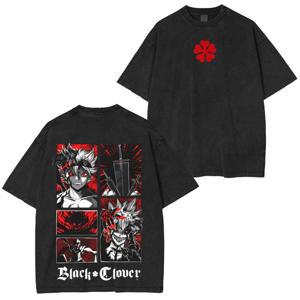 Black Clover Vintage washed T-shirt/Crewneck/Hoodie