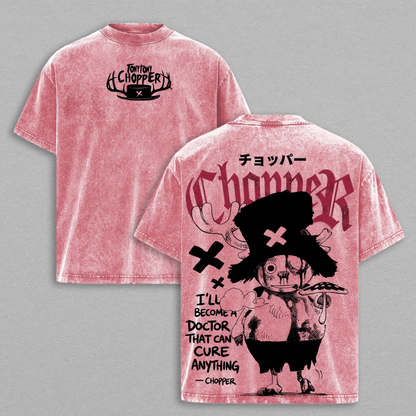 Tony Tony Chopper,One Piece Polera Lavada