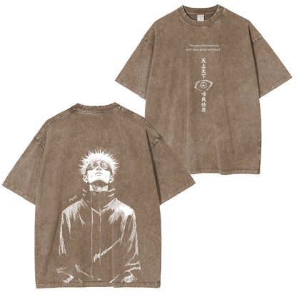 Gojou Satoru Jujutsu Kaisen Anime Acid Polera Unisex Lavada