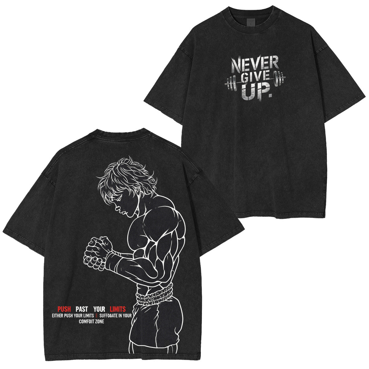 Baki the Grappler :Baki Hanma Vintage washed T-shirt/Crewneck/Hoodie