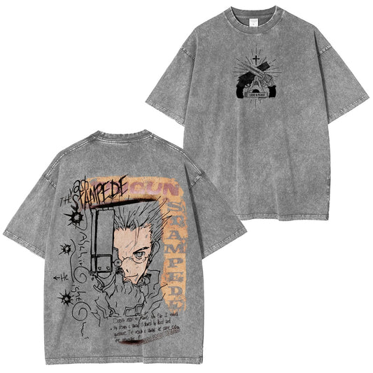 Trigun :Vash the Stampede Vintage washed T-shirt/Crewneck/Hoodie