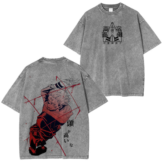 Jujutsu Kaisen :Ryomen Sukuna Vintage washed T-shirt/Crewneck/Hoodie