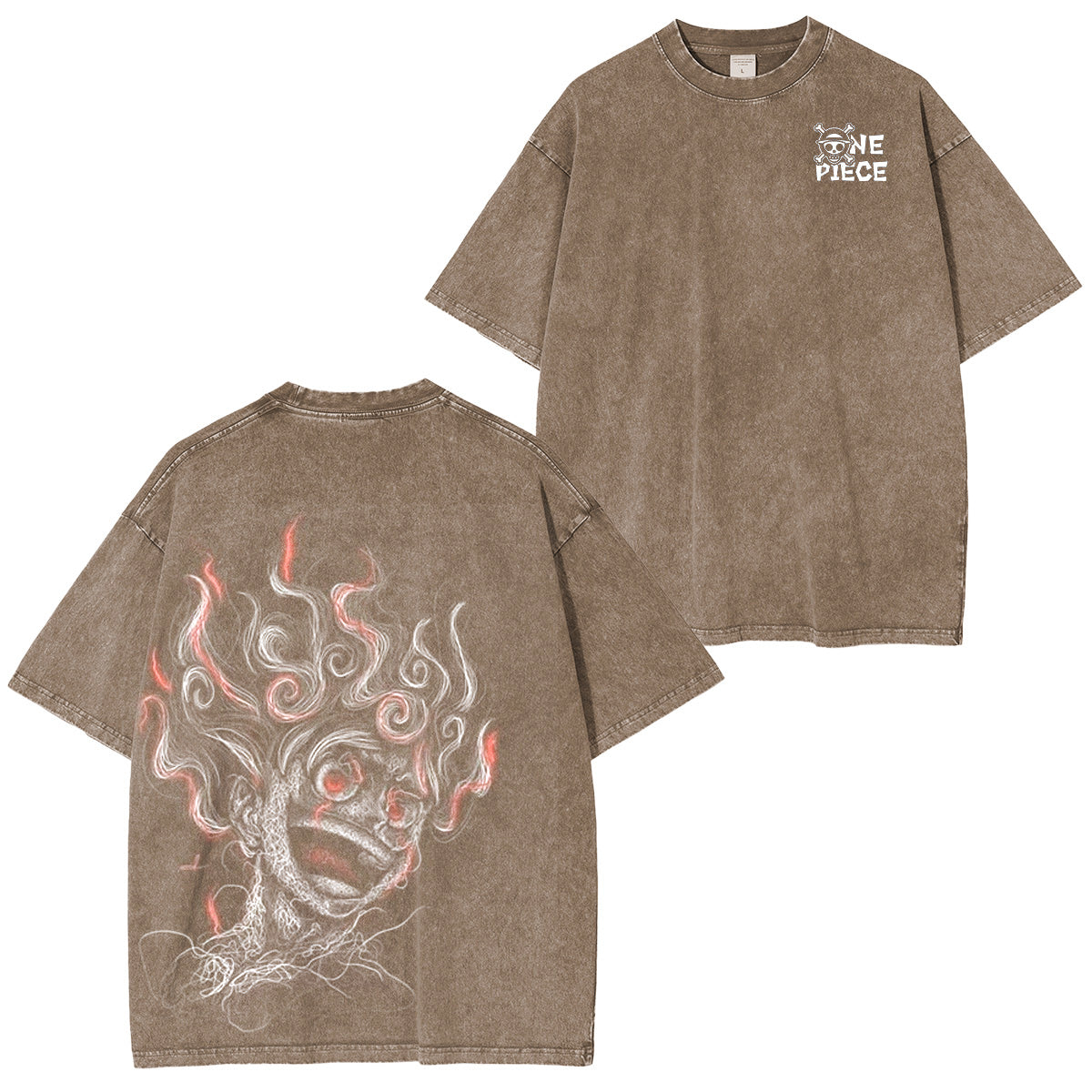 Luffy gear 5 :ONE PIECE Vintage washed T-shirt/Crewneck/Hoodie