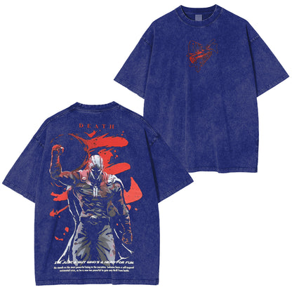 One Punch Man Polera Lavada Vintage