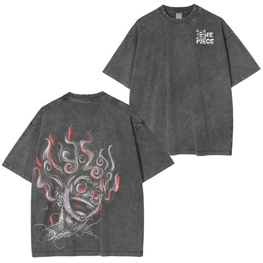 Luffy gear 5 :ONE PIECE Vintage washed T-shirt/Crewneck/Hoodie