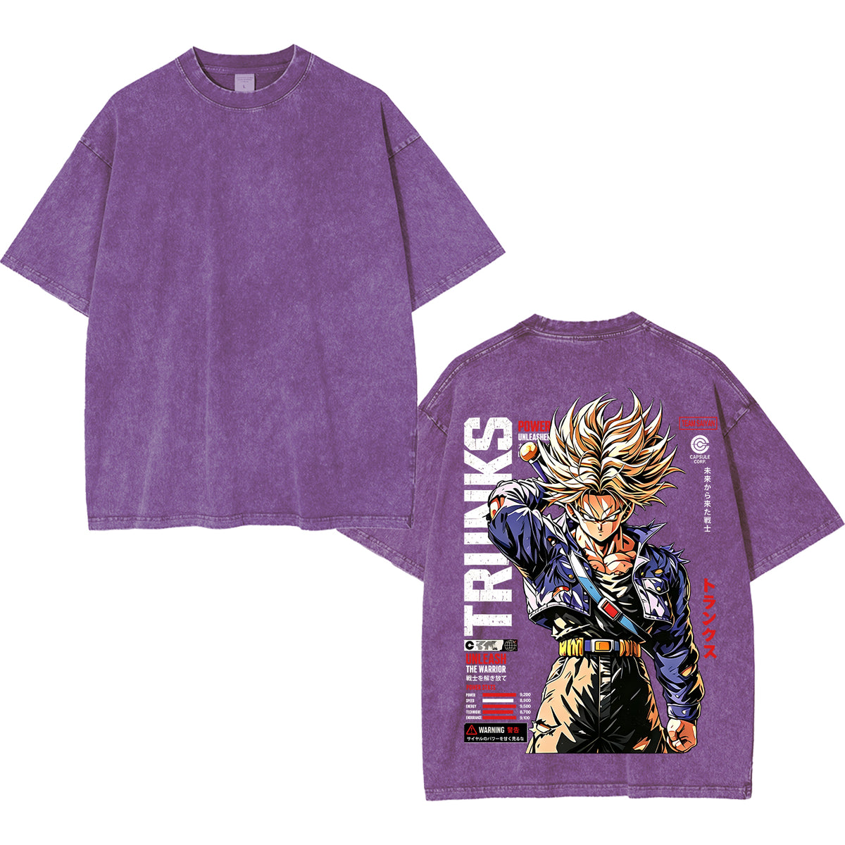 Future Trunks Dragon Ball Vintage Polera Unisex Lavada-Back