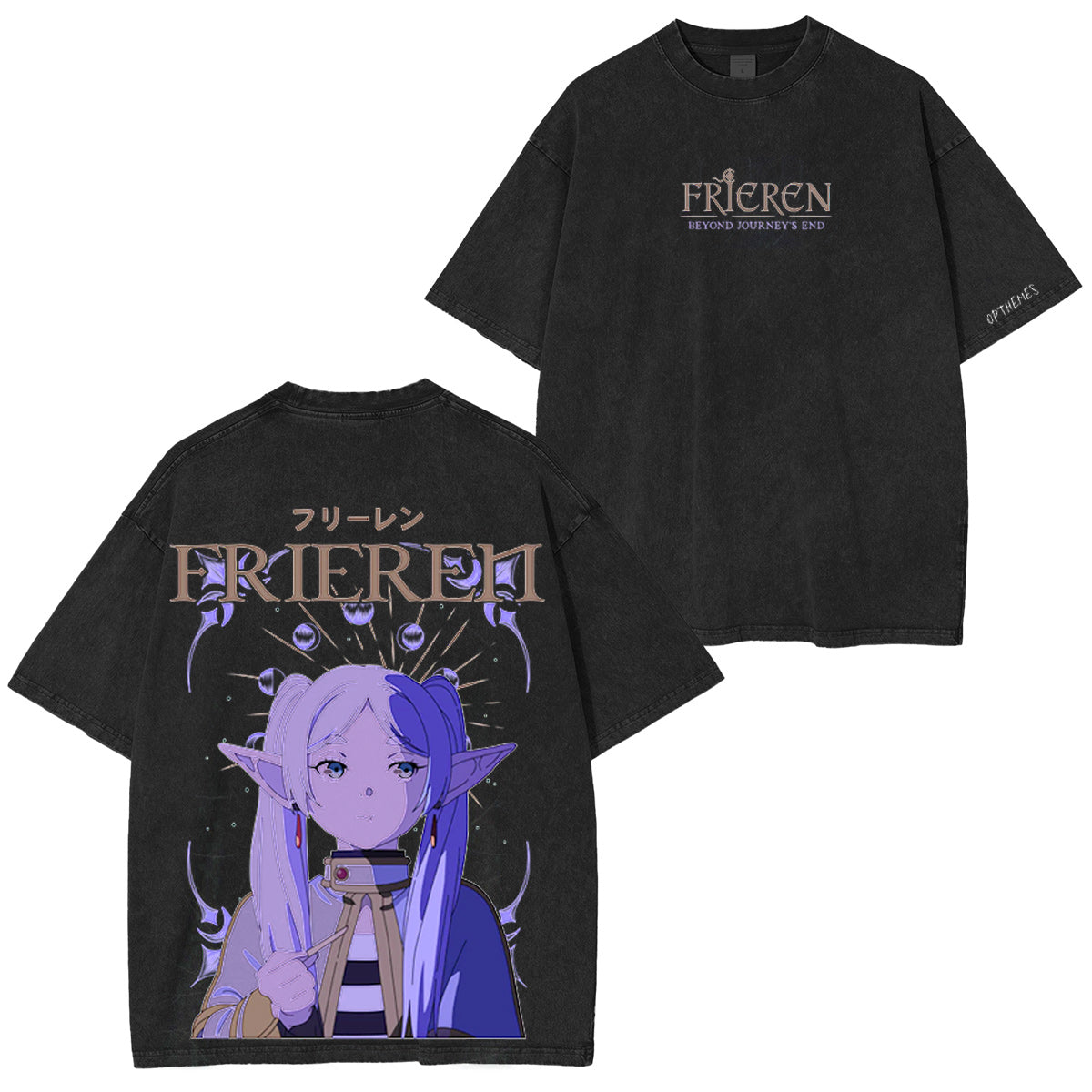 Frieren �C Eternal Mage Vintage washed T-shirt/Crewneck/Hoodie