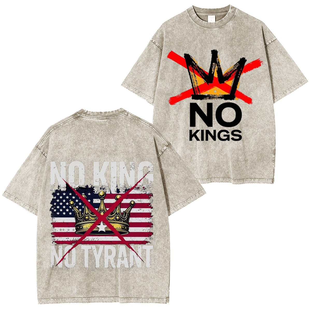 No Kings, No Tyrants Vintage Washed T-shirt/Crewneck/Hoodie
