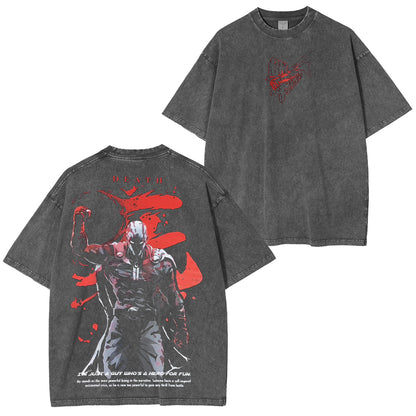 One Punch Man Polera Lavada Vintage