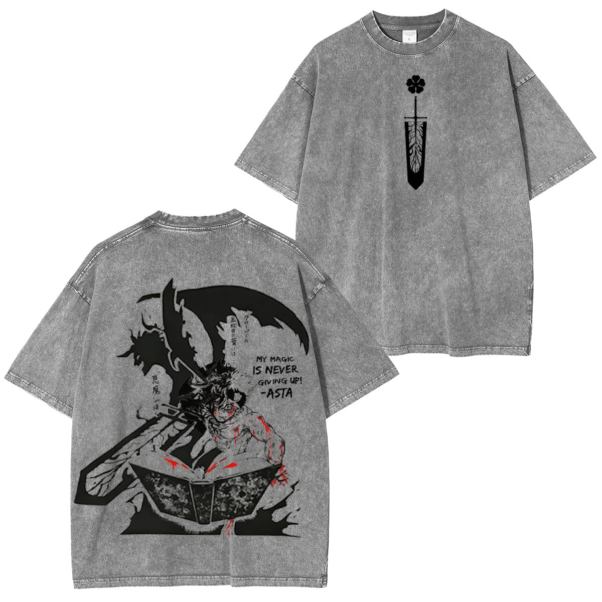 Black Clover Washed T-shirt/Crewneck/Hoodie