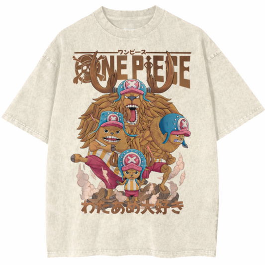 One Piece Anime Washed T-shirt