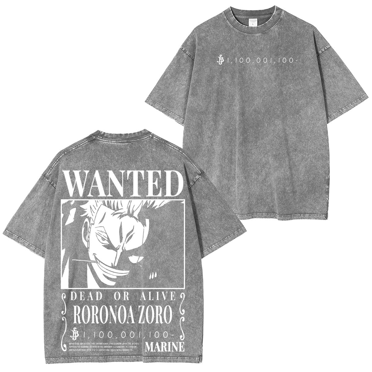 ONE PIECE :Roronoa Zoro Vintage washed T-shirt/Crewneck/Hoodie
