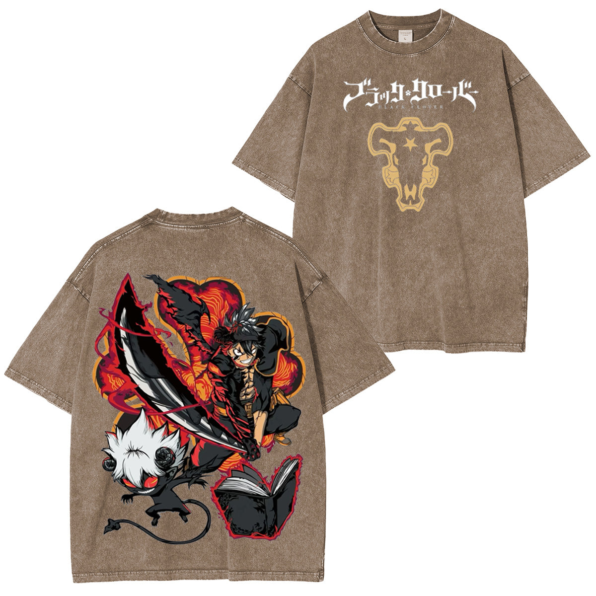 Black Clover Vintage Washed T-shirt/Crewneck/Hoodie