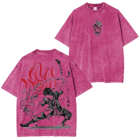 The Power of Fire Nation sumi-e Washed T-shirt/Crewneck/Hoodie