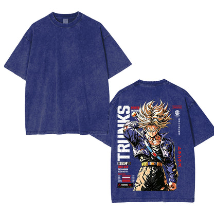 Future Trunks Dragon Ball Vintage Polera Unisex Lavada-Back