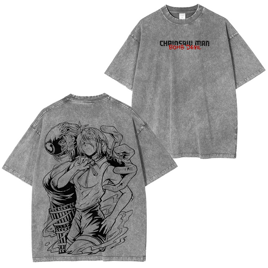 Chainsaw Man Vintage Washed T-shirt/Crewneck/Hoodie