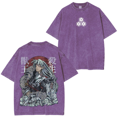 Inuyasha Vintage Polera Unisex Lavada