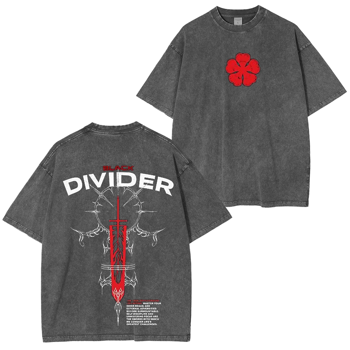 Black clover Polera Unisex Lavada