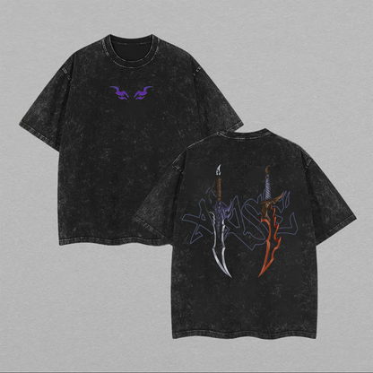 Arise Solo Leveling Printed Polera Unisex Lavada