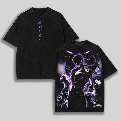 Arise Solo Leveling Pinted Polera Unisex Lavada