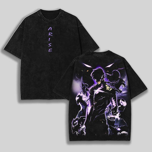 Arise Solo Leveling Pinted Polera Unisex Lavada