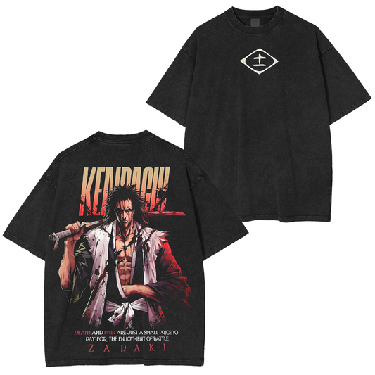 Kenpachi Zaraki-Bleach Anime Polera Unisex Lavada
