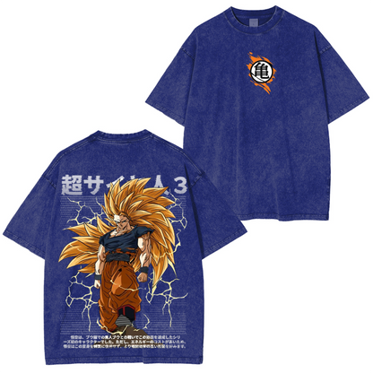 Goku Super Saiyan 3 Vintage Polera Oversize