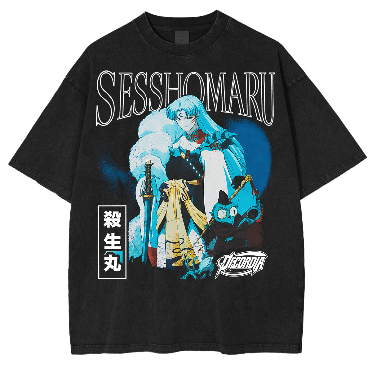 Inuyasha Sesshomaru Vintage Polera Unisex Lavada