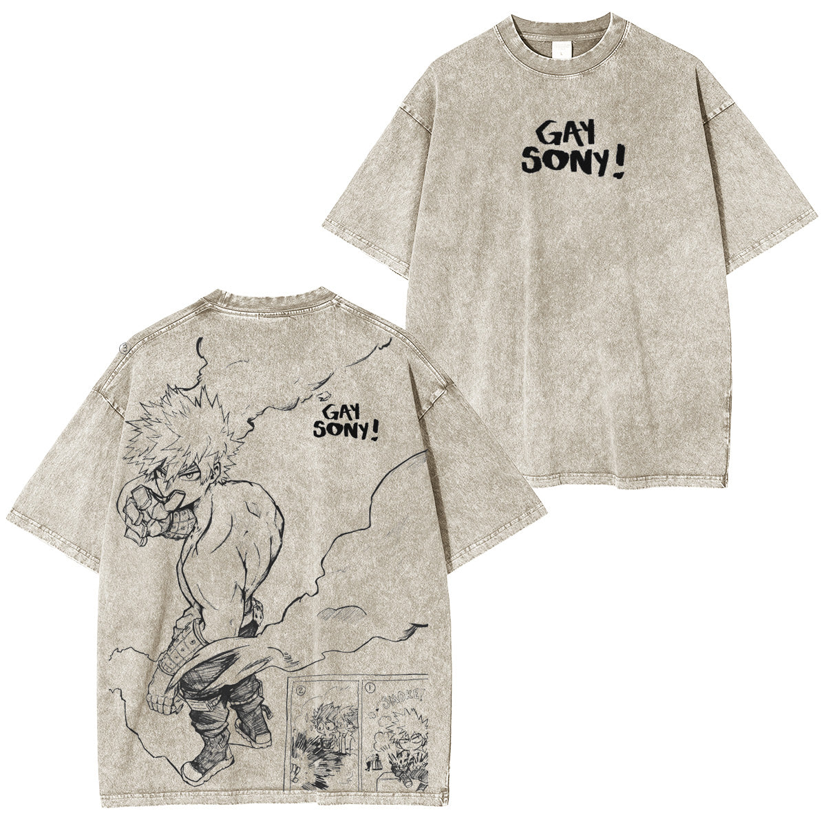GAY SONY! My Hero Academia Polera Lavada Vintage
