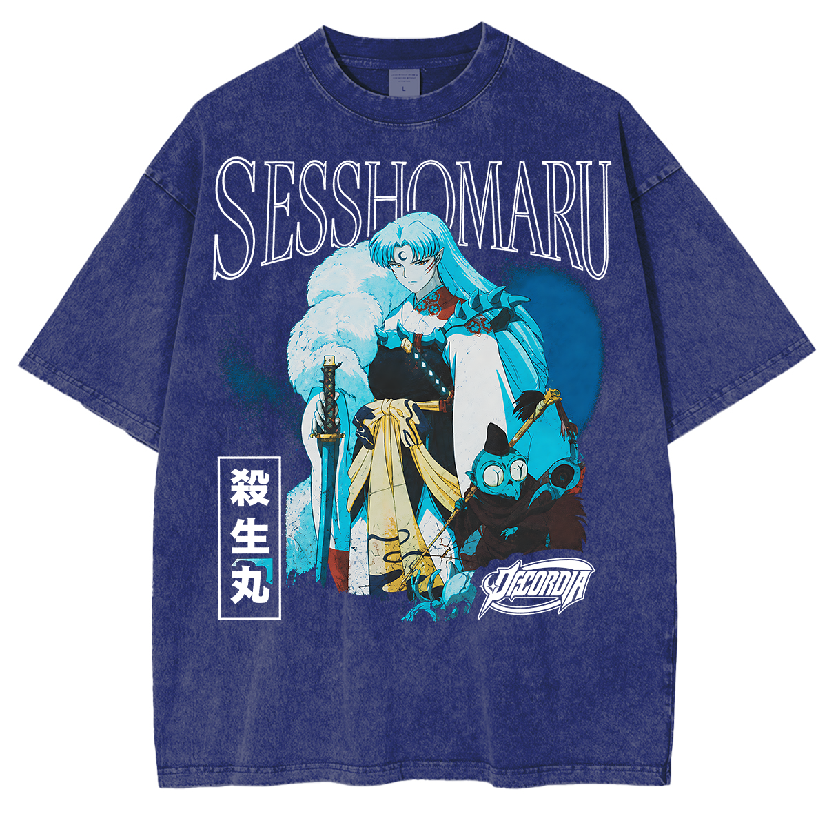 Inuyasha Sesshomaru Vintage Polera Unisex Lavada