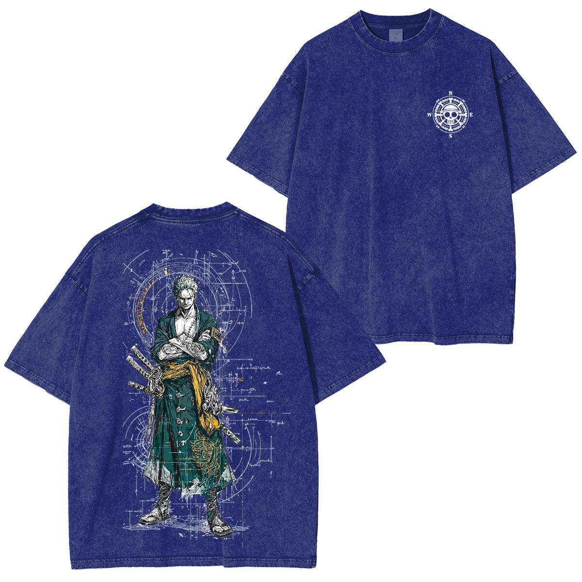 Zoro One Piece Unisex Washed T-Shirt
