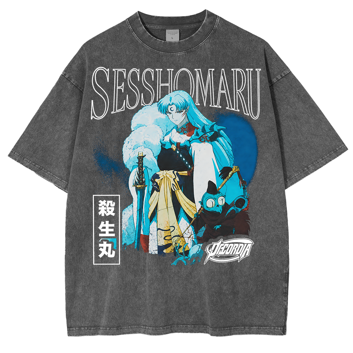 Inuyasha Sesshomaru Vintage Polera Unisex Lavada